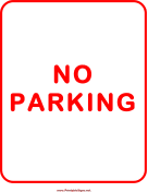 No Parking