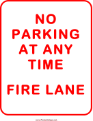 No Parking Firelane