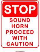 Stop Sound Horn