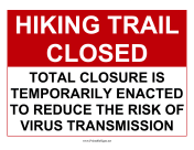 Trail Temporarily Closed