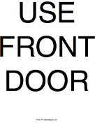 Use Front Door