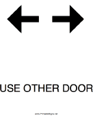 Use Other Door Left and Right