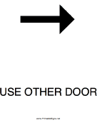 Use Other Door Right