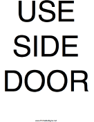 Use Side Door