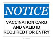 Vaccination And ID Required