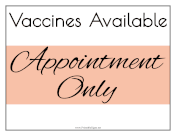 Vaccine Appointment Only