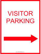 Visitor Parking Right Red