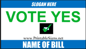 Vote Yes Sign Palm Cards