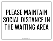 Waiting Area Social Distance