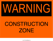 Warning Construction Zone