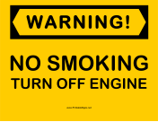 Warning Off Engine No Smoking