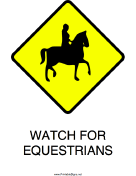 Watch For Equestrians