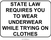 Wear Undergarments Trying on Clothes