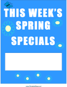 This Week's Spring Specials