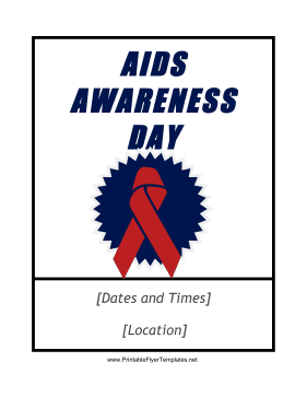AIDS Awareness Flyer Sign