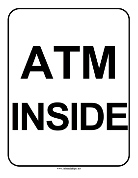 ATM Inside Sign