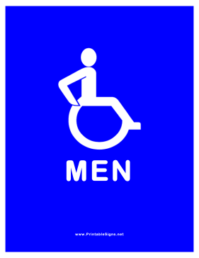 Accessible Restroom for Men Sign