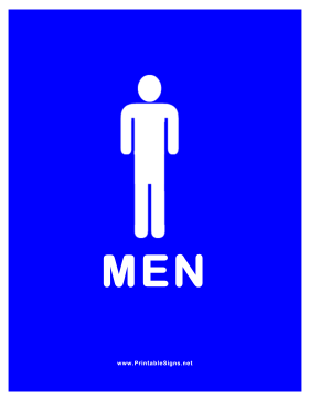 Restroom for Men Sign