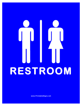 Restroom for Men Women Sign