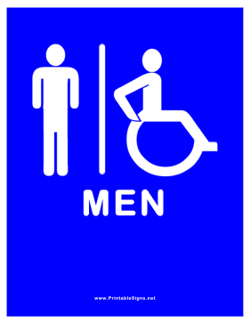 Restroom for Men Sign