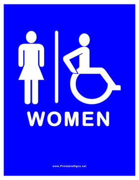 Restroom for Women Sign