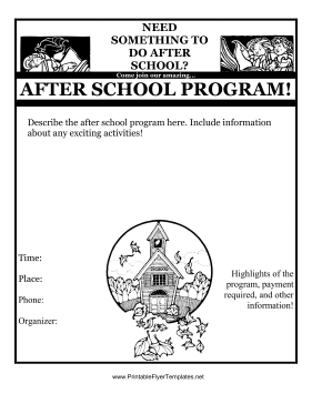 After School Program Flyer Sign