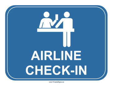 Airline Check-In Sign