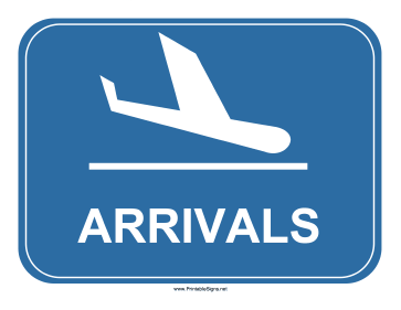 Airport Arrivals Sign