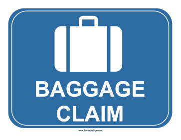 Airport Baggage Claim Sign