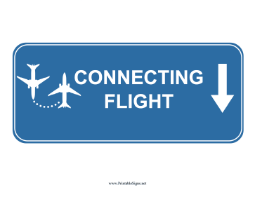 Airport Connecting Flight Down Sign