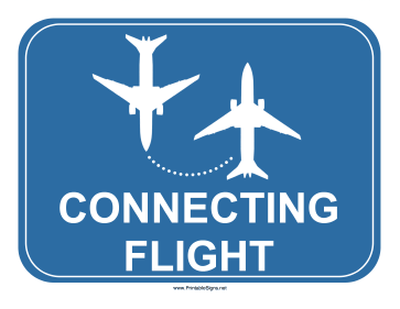 Airport Connecting Flights Sign