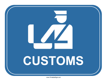 Airport Customs Sign