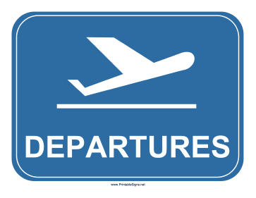 Airport Departures Sign