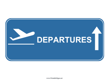 Airport Departures Up Sign