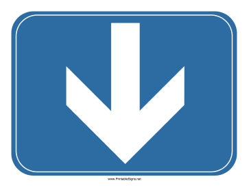Airport Down Arrow Sign