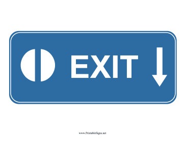 Airport Exit Down Sign