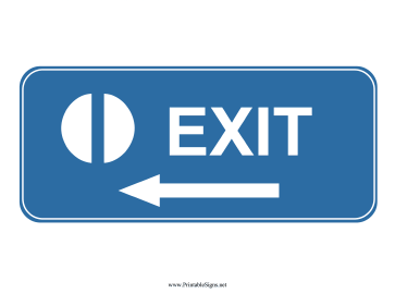Airport Exit Left Sign