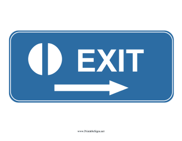 Airport Exit Right Sign