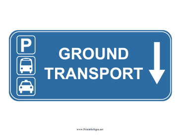 Airport Ground Transport Down Sign