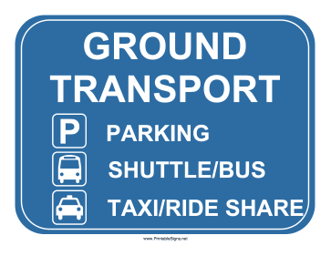 Airport Ground Transport Sign