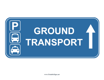 Airport Ground Transport Up Sign