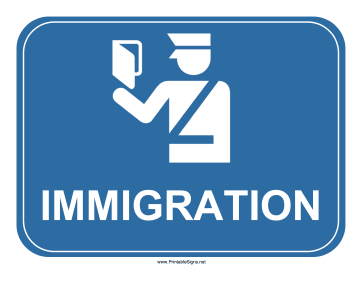Airport Immigration Sign