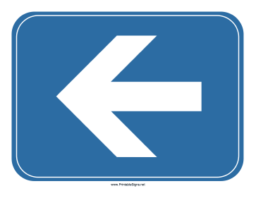 Airport Left Arrow Sign