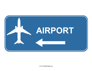 Airport Left Sign