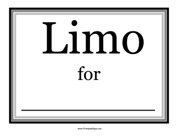 Airport Limo Driver Sign