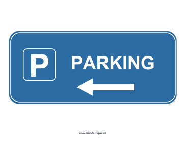 Airport Parking Left Sign