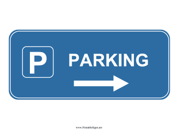 Airport Parking Right Sign