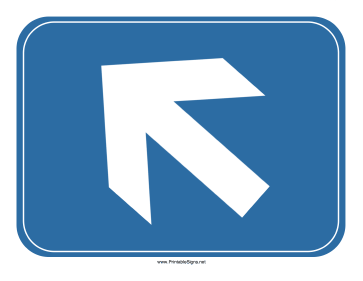 Airport Up Left Arrow Sign