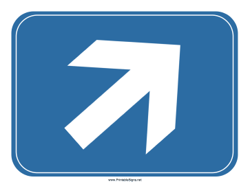 Airport Up Right Arrow Sign