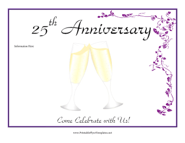Anniversary Flyer Sign